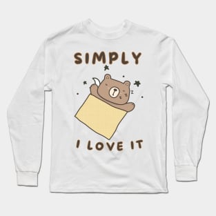 Simply I love it Cute sleeping animal (lazy edition ) Long Sleeve T-Shirt